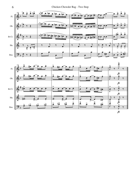 Chicken Chowder Rag by Irene Giblin for Woodwind Quintet image number null