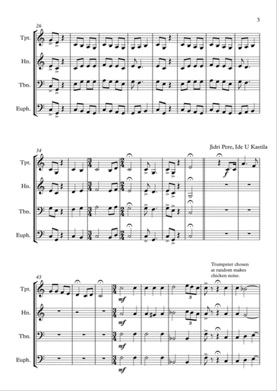 2 Klapa Tunes for Brass Ensemble Brass Ensemble scores gallery preview page 3