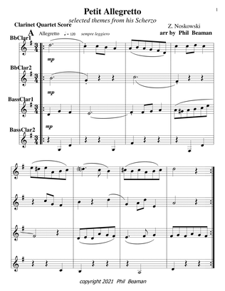 Petit Allegretto-Noskowski-Clarinet Quartet