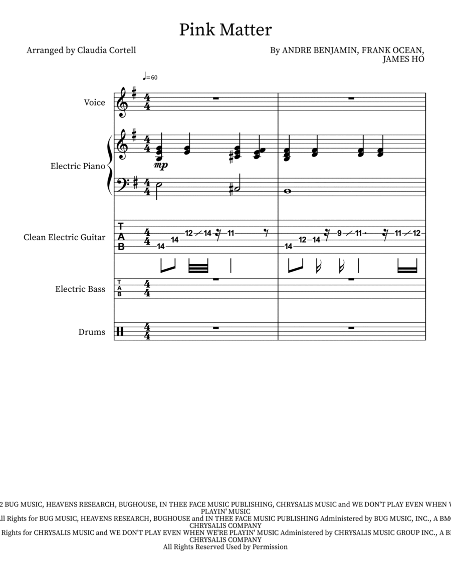 Pink Matter Jazz Ensemble scores gallery preview page 1