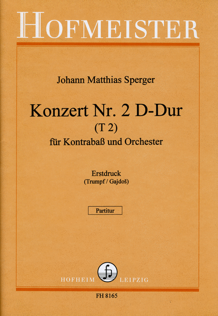 Konzert (Nr. 2) D-Dur fur Kontrabass und Orchester (T2) / Partitur