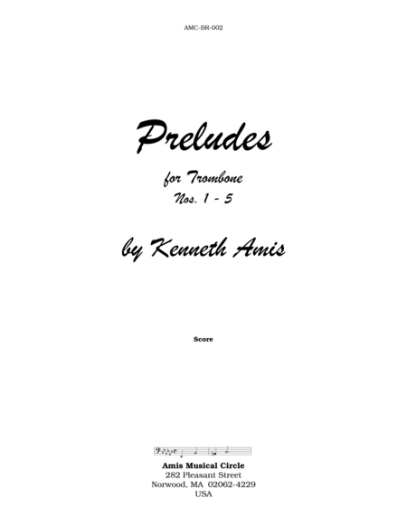 Preludes for Trombone No.1-5 image number null