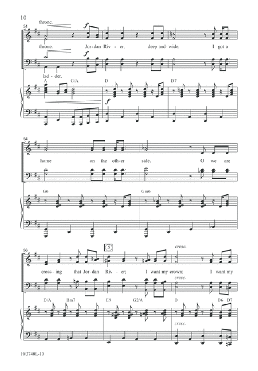 We Are Crossing Jordan River 4-Part scores gallery preview page 10