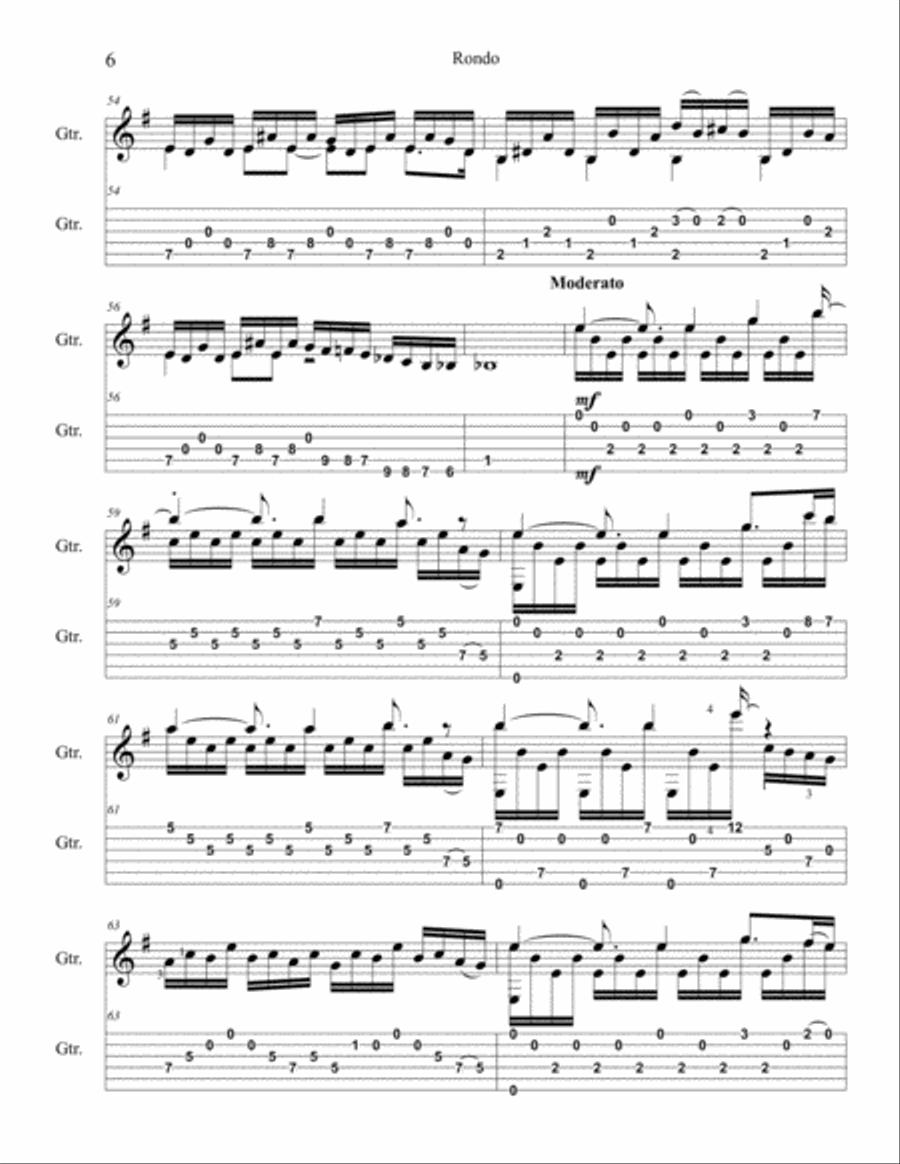 Rondo Rondo Electric Guitar scores gallery preview page 6