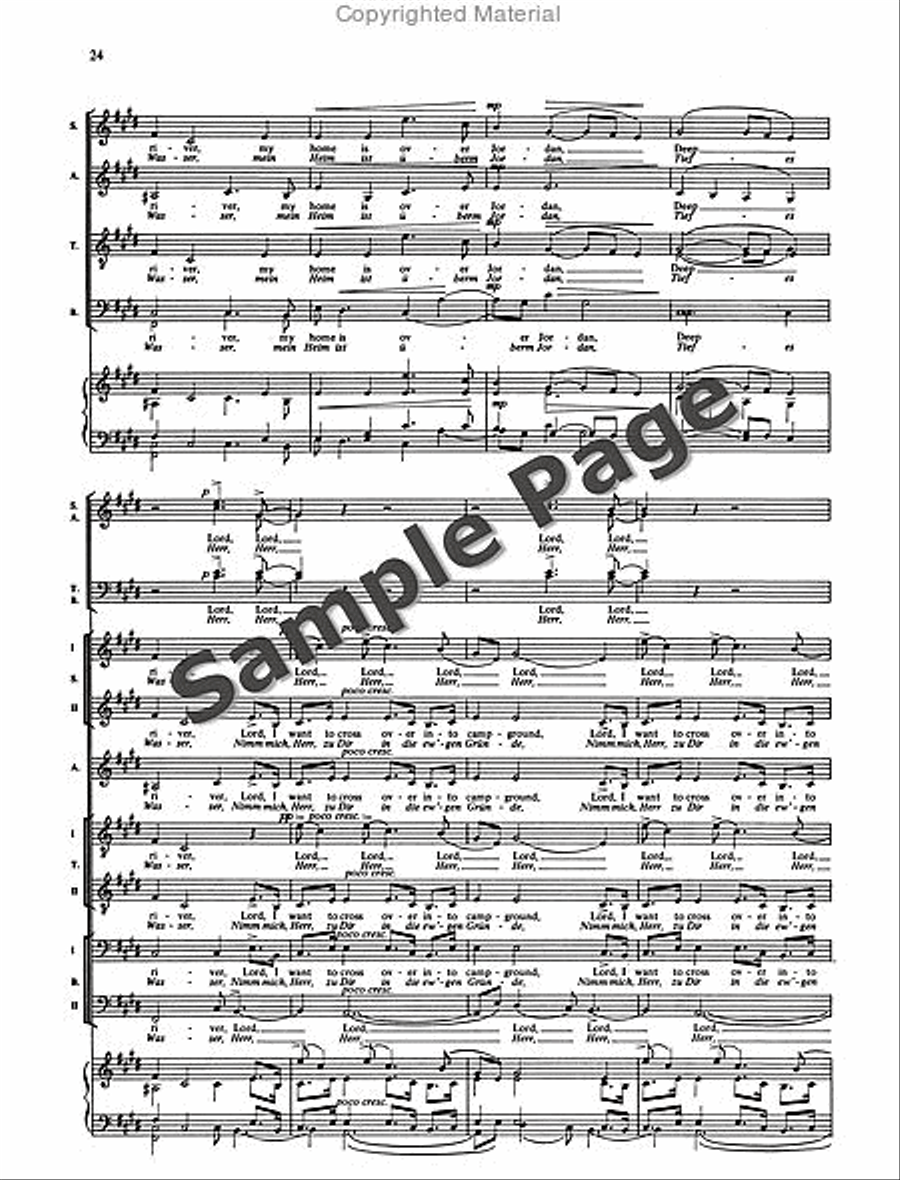5 Negro Spirituals SSAATTBB scores gallery preview page 27