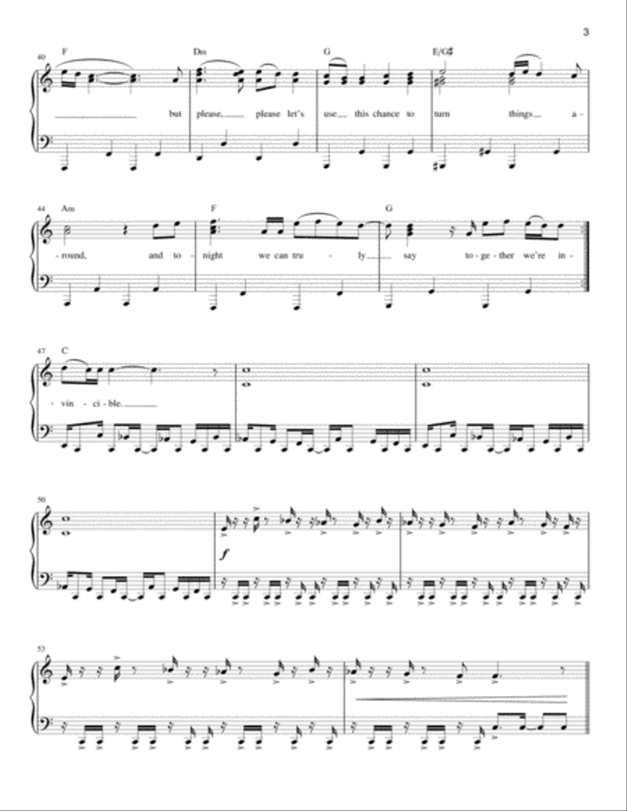 Invincible Easy Piano scores gallery preview page 3