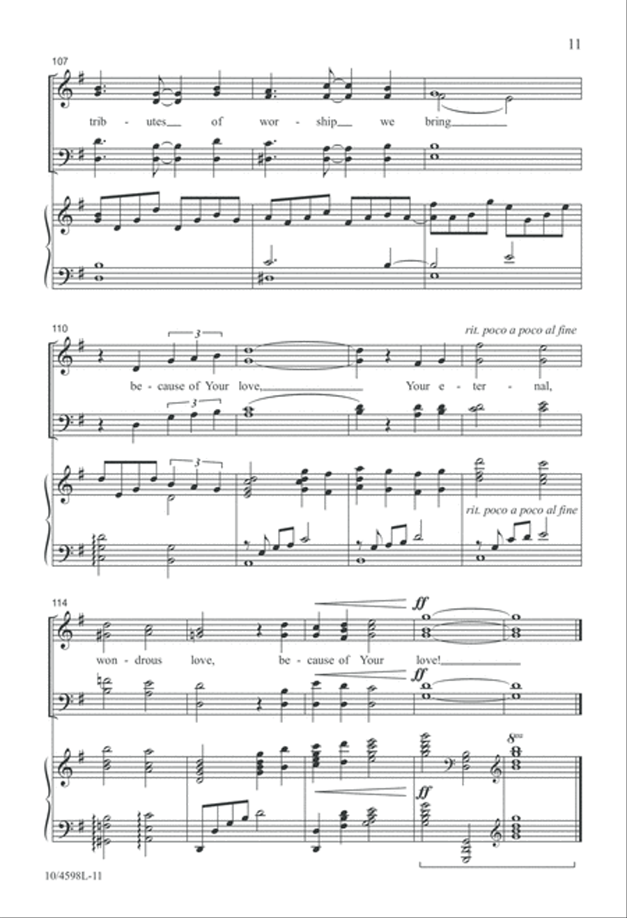 Because of Your Love Because of Your Love 4-Part scores gallery preview page 12