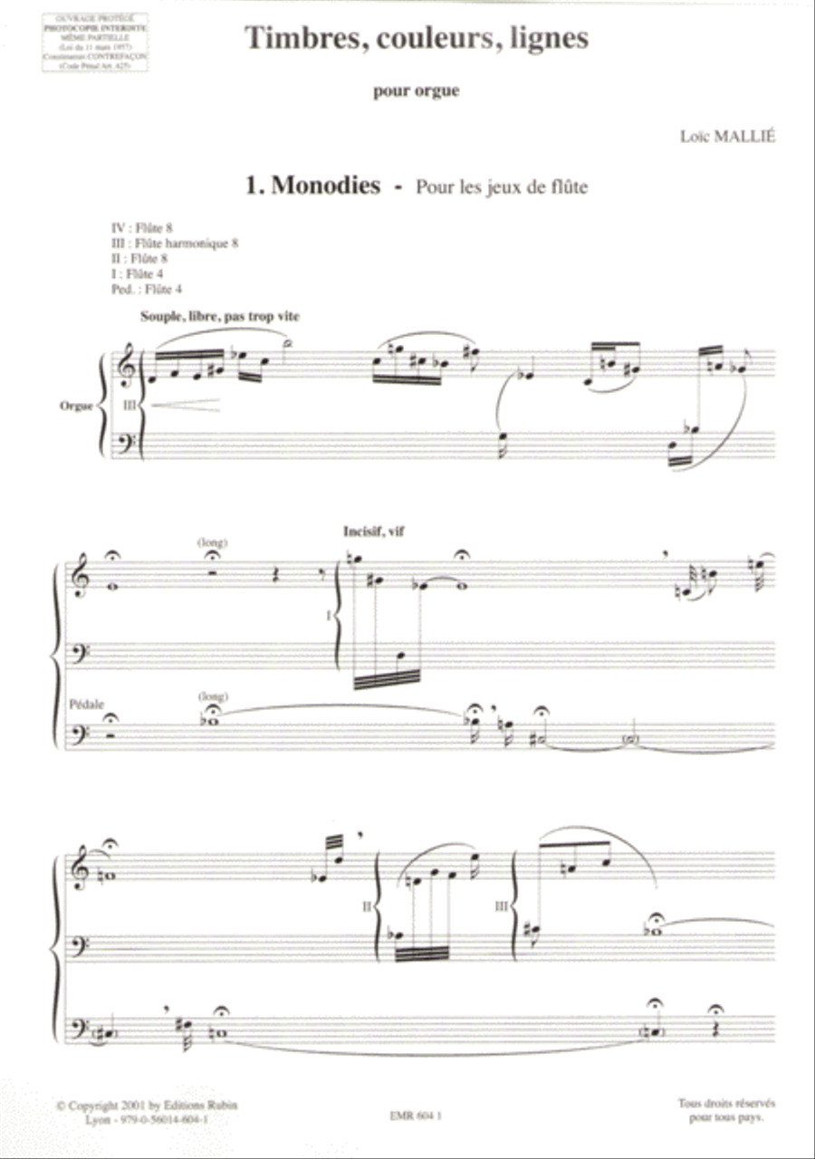 Timbres, couleurs, lignes Organ scores gallery preview page 2
