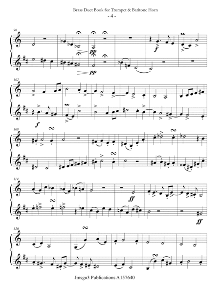 GIGACHAD Sheet music for Trumpet in b-flat, Baritone horn (Brass Duet)