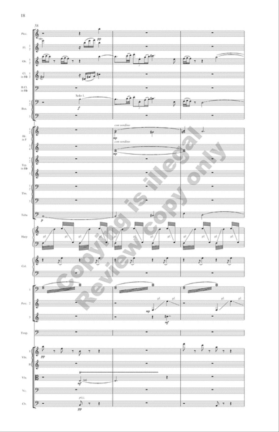 Symphony: Water Music Full Orchestra scores gallery preview page 13