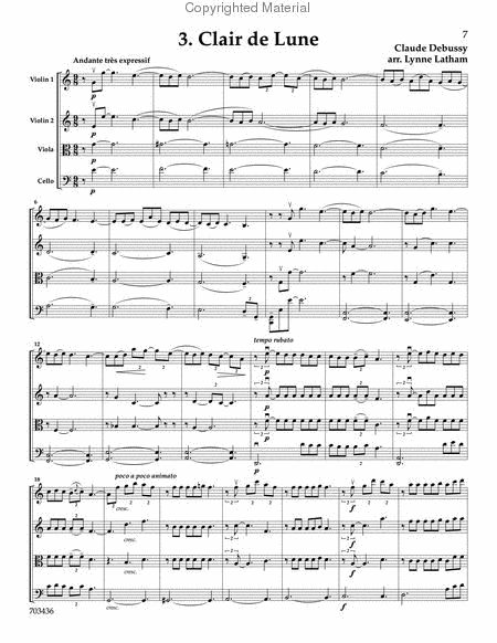 Debussy Album for String Quartet - Score image number null