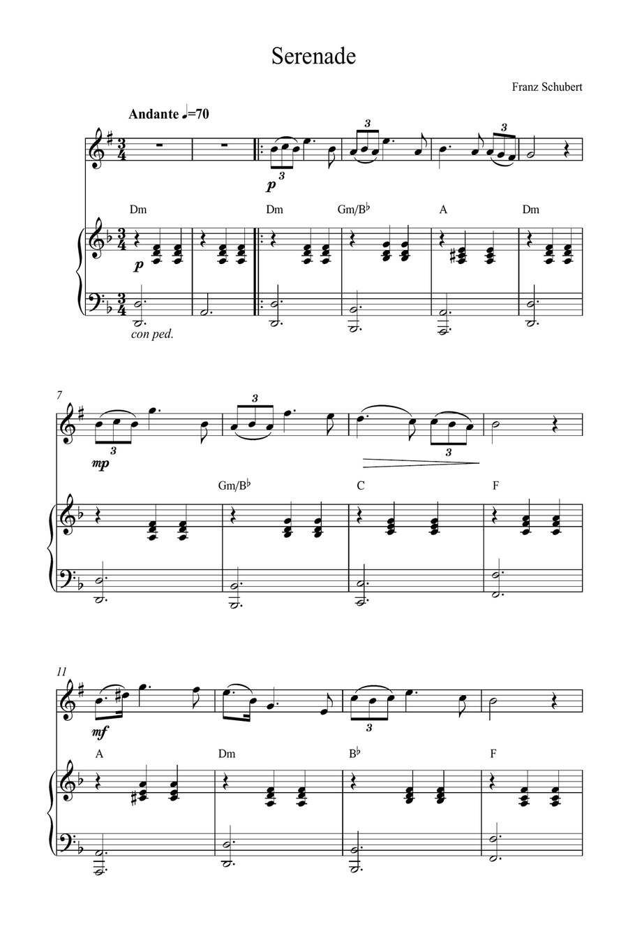 Serenade Serenade Tenor Saxophone scores gallery preview page 1