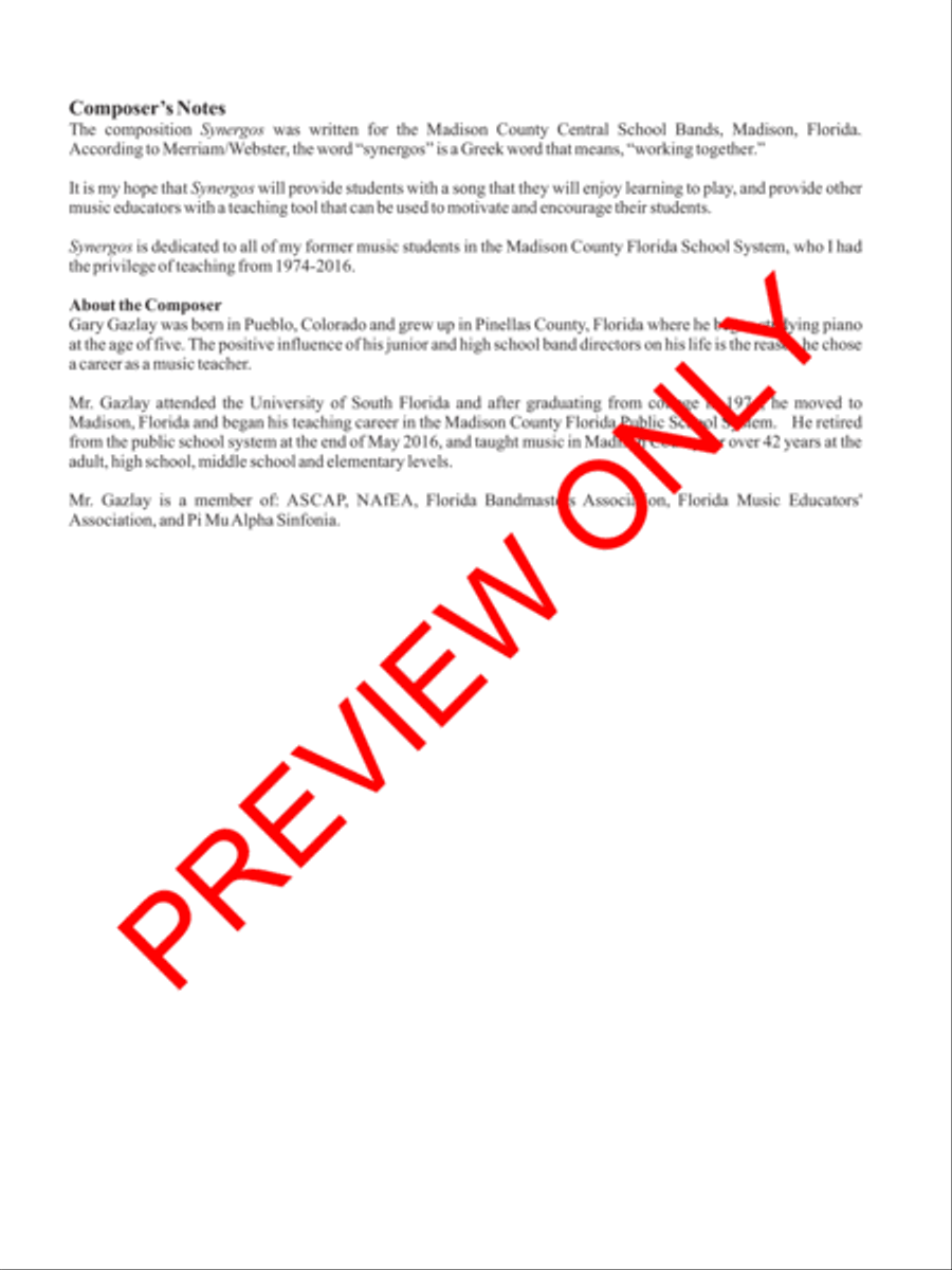 Synergos Synergos Concert Band scores gallery preview page 3