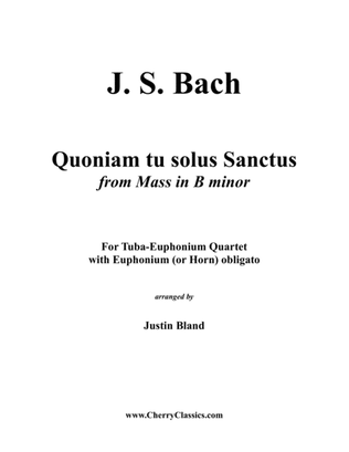 Quoniam tu solos Sanctus from the B minor Mass for 5-part Tuba Ensemble