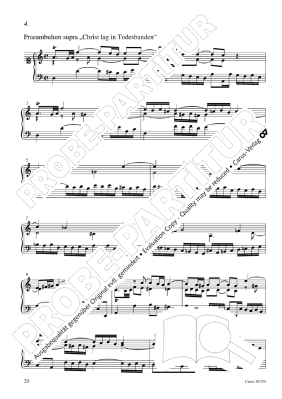 Chorale arrangements. First part of the Clavier-Ubung Collection / Songbook scores gallery preview page 21