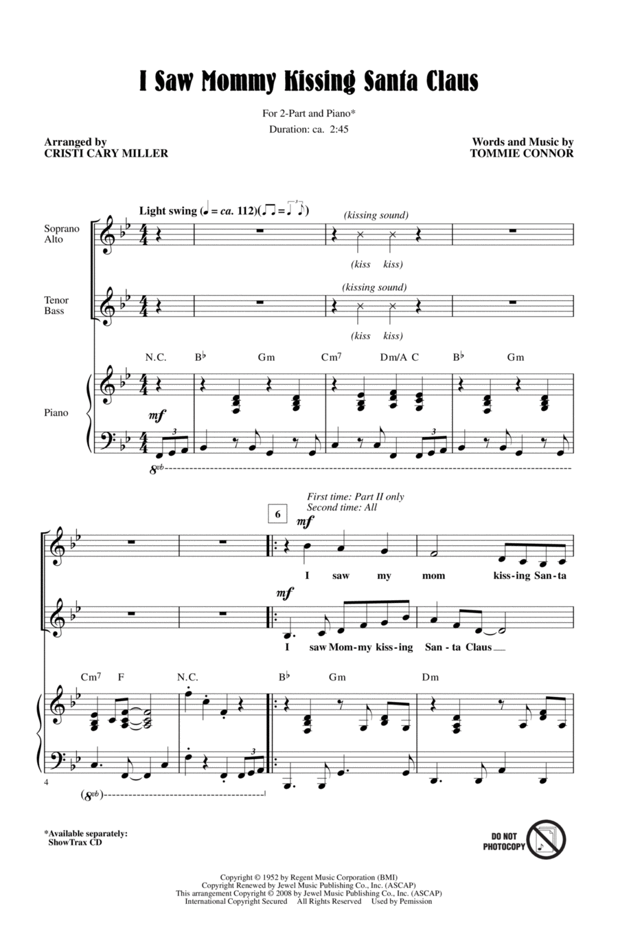 I Saw Mommy Kissing Santa Claus 2-Part scores gallery preview page 1