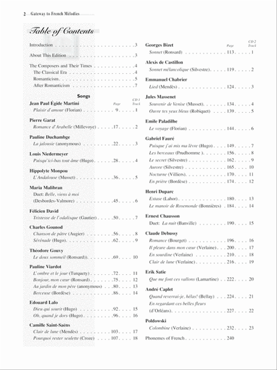 Gateway to French Mélodies Voice Solo scores gallery preview page 2