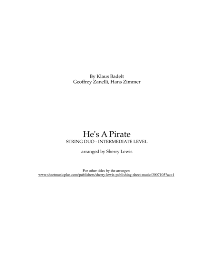 He's A Pirate String Duet scores gallery preview page 2