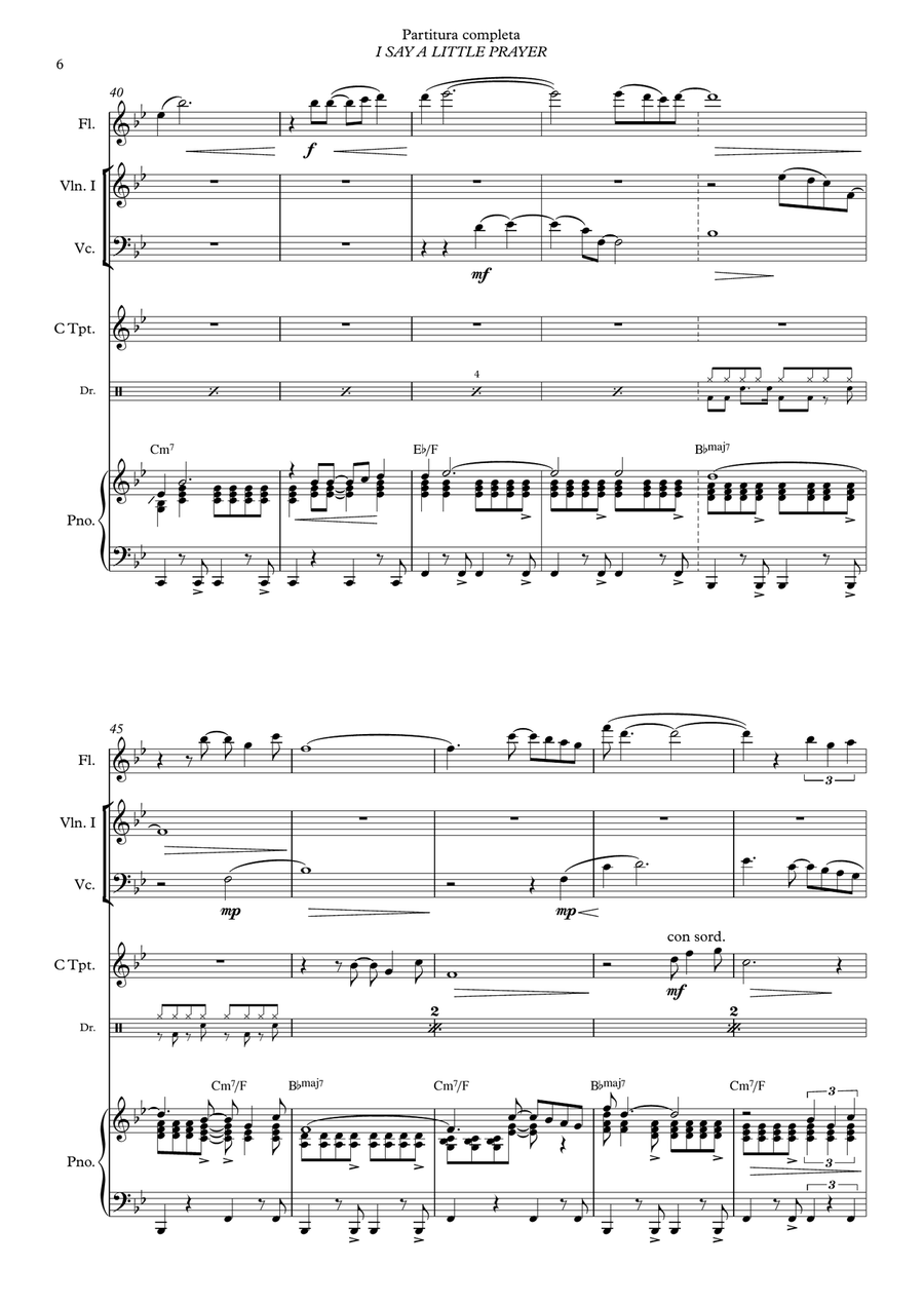 I Say A Little Prayer Small Ensemble scores gallery preview page 6