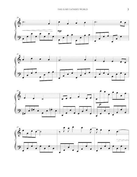 This is my Father's World Intermediate piano sheet music