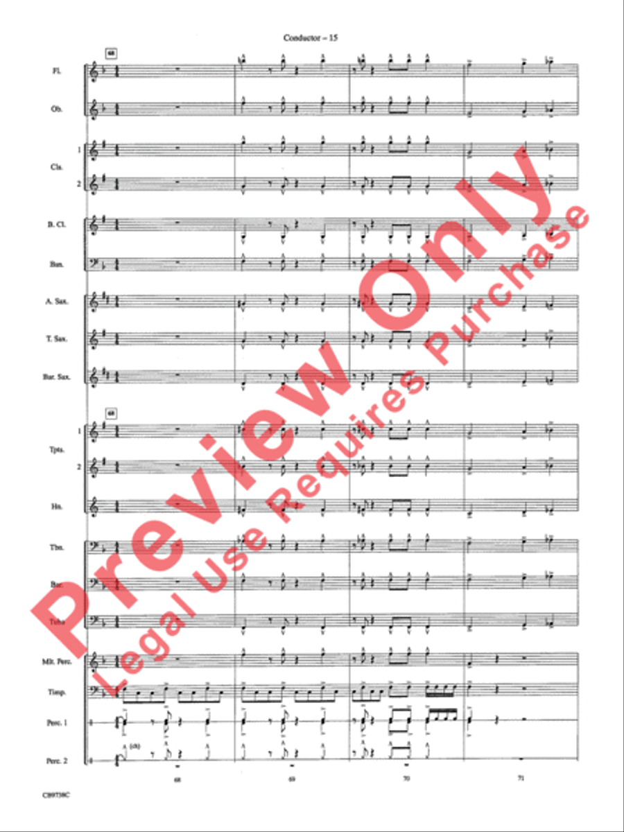 Batman Theme Concert Band scores gallery preview page 18