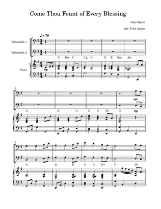 Come Thou Fount of Every Blessing (Cello Duet)