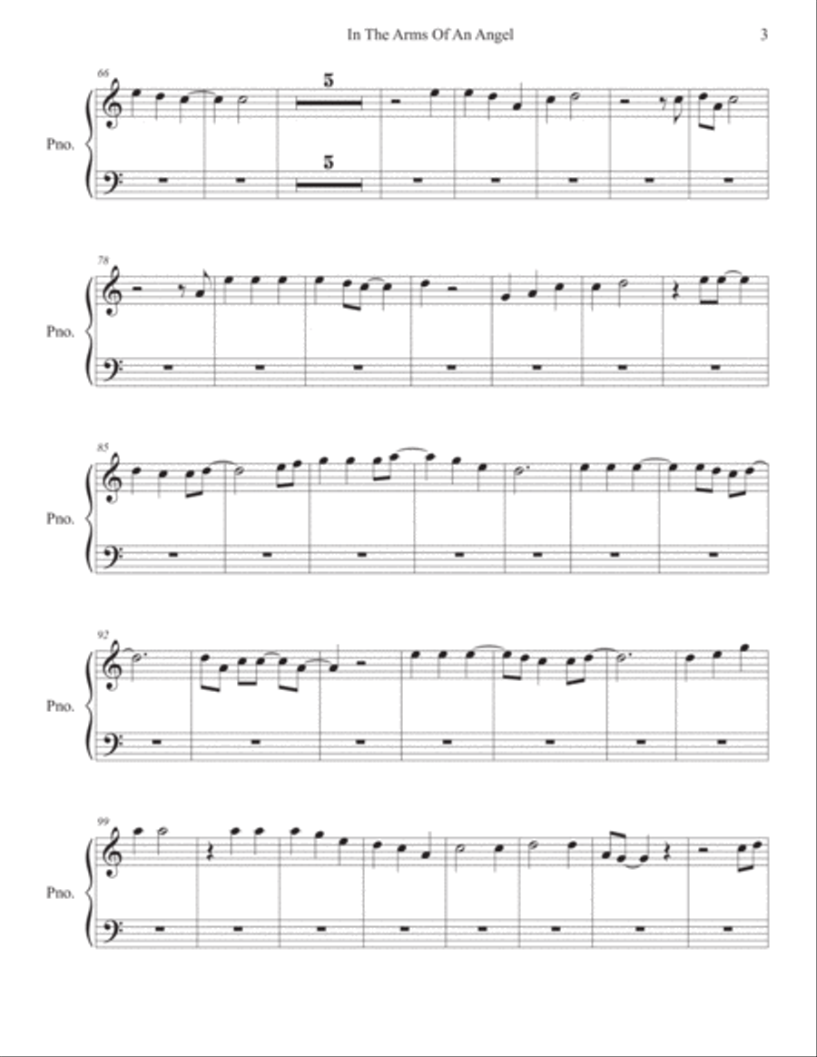 Angel Easy Piano scores gallery preview page 3