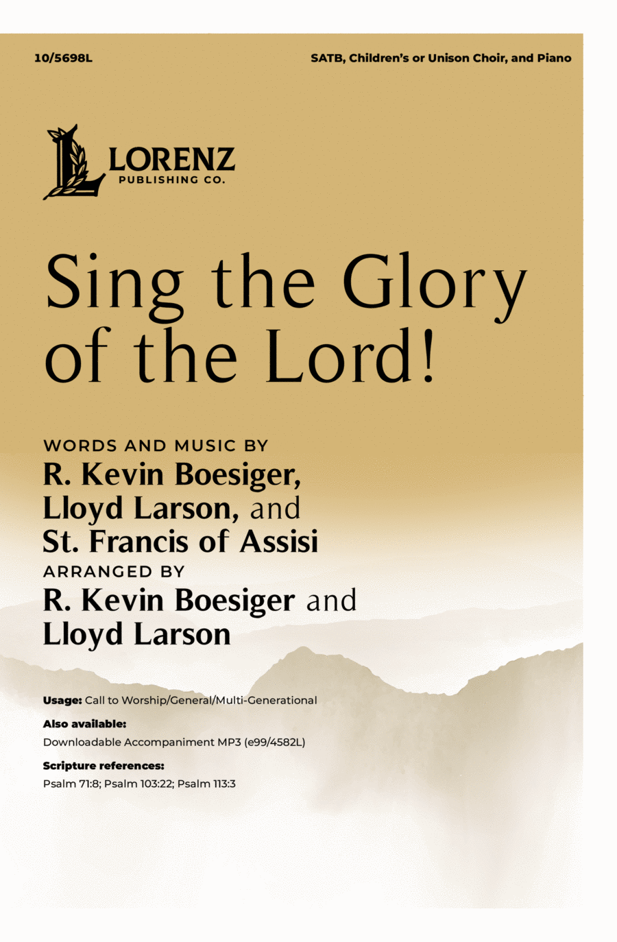 Book cover for Sing the Glory of the Lord!