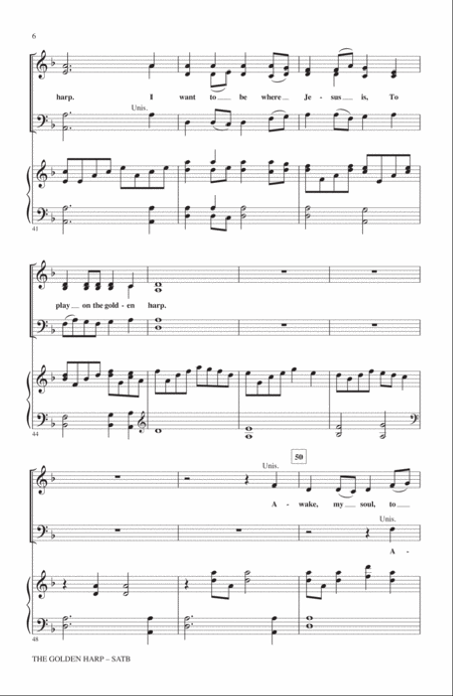 The Golden Harp The Golden Harp 4-Part scores gallery preview page 5
