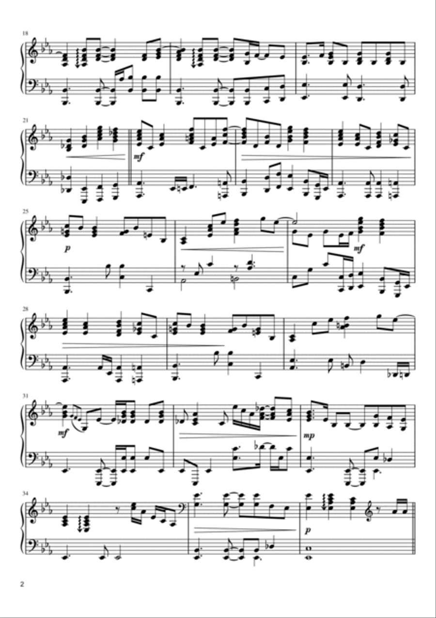 Bridge Over Troubled Water Piano Solo scores gallery preview page 2
