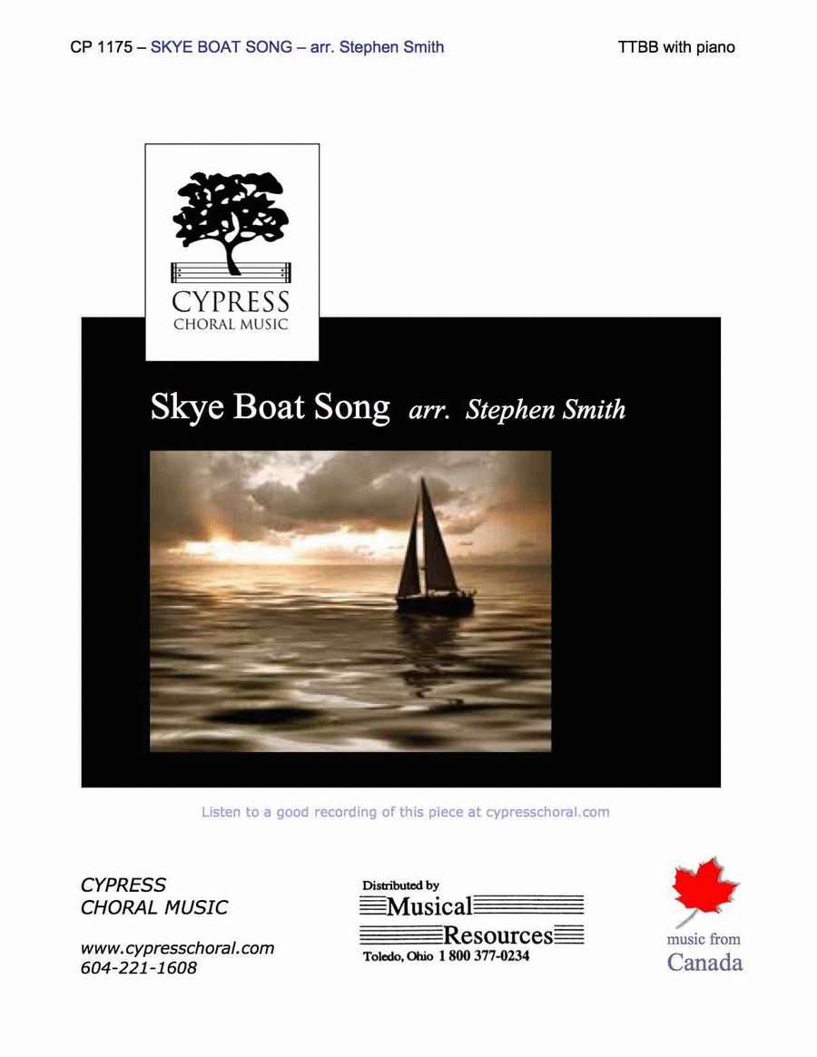 Skye Boat Song TTBB scores gallery preview page 1
