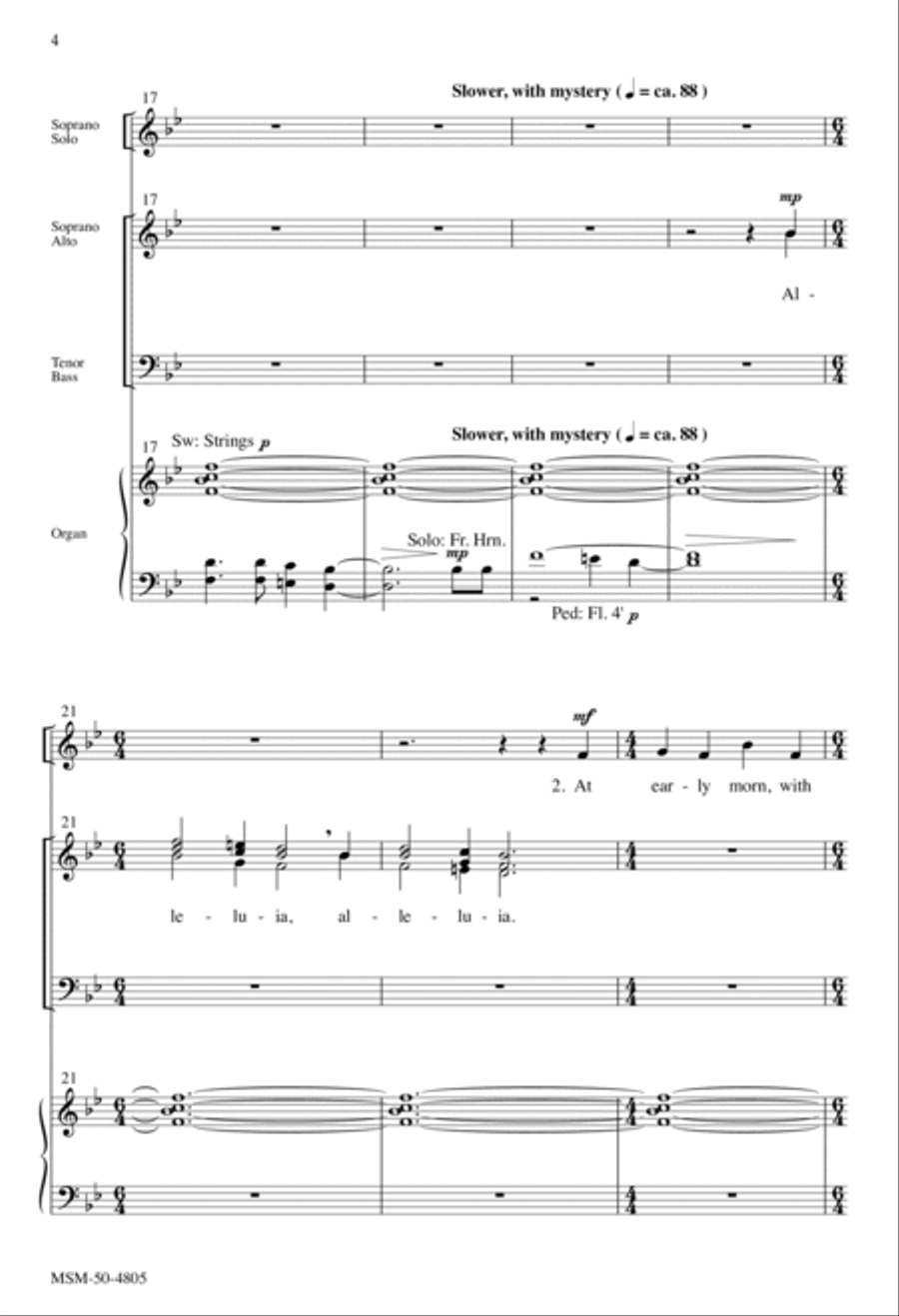 On Earth Has Dawned This Day of Days 4-Part scores gallery preview page 4