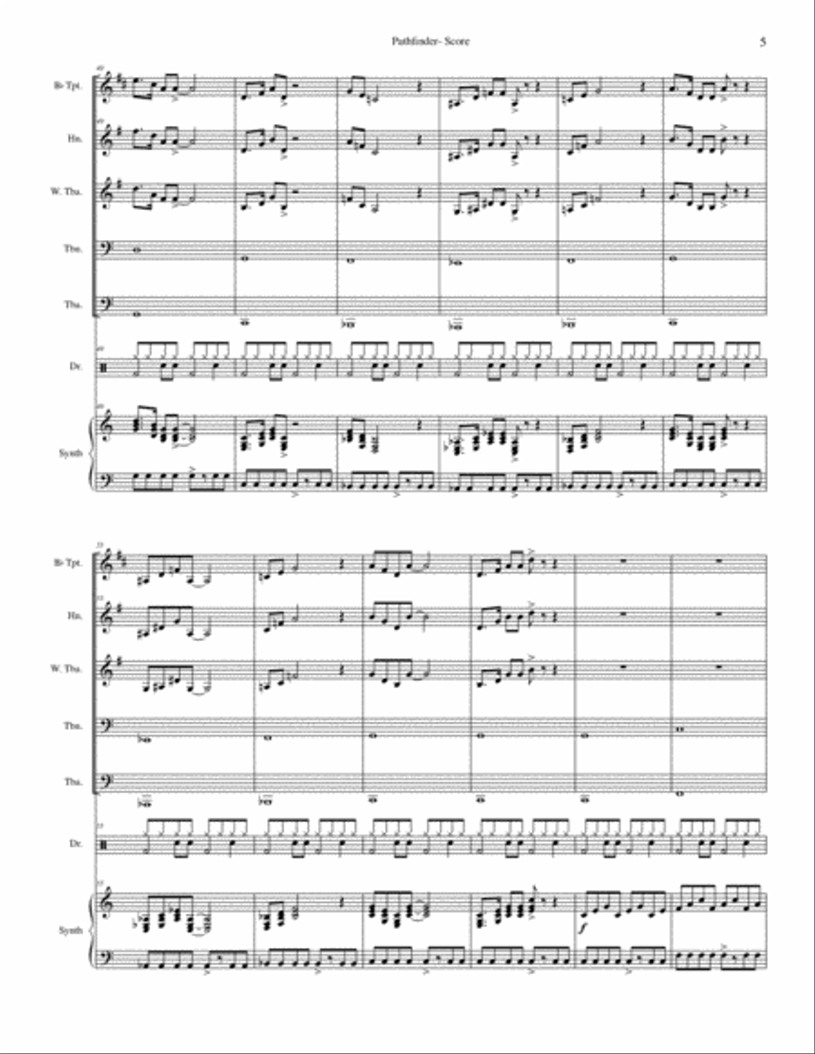 Pathfinder from Space Probes Small Ensemble scores gallery preview page 5