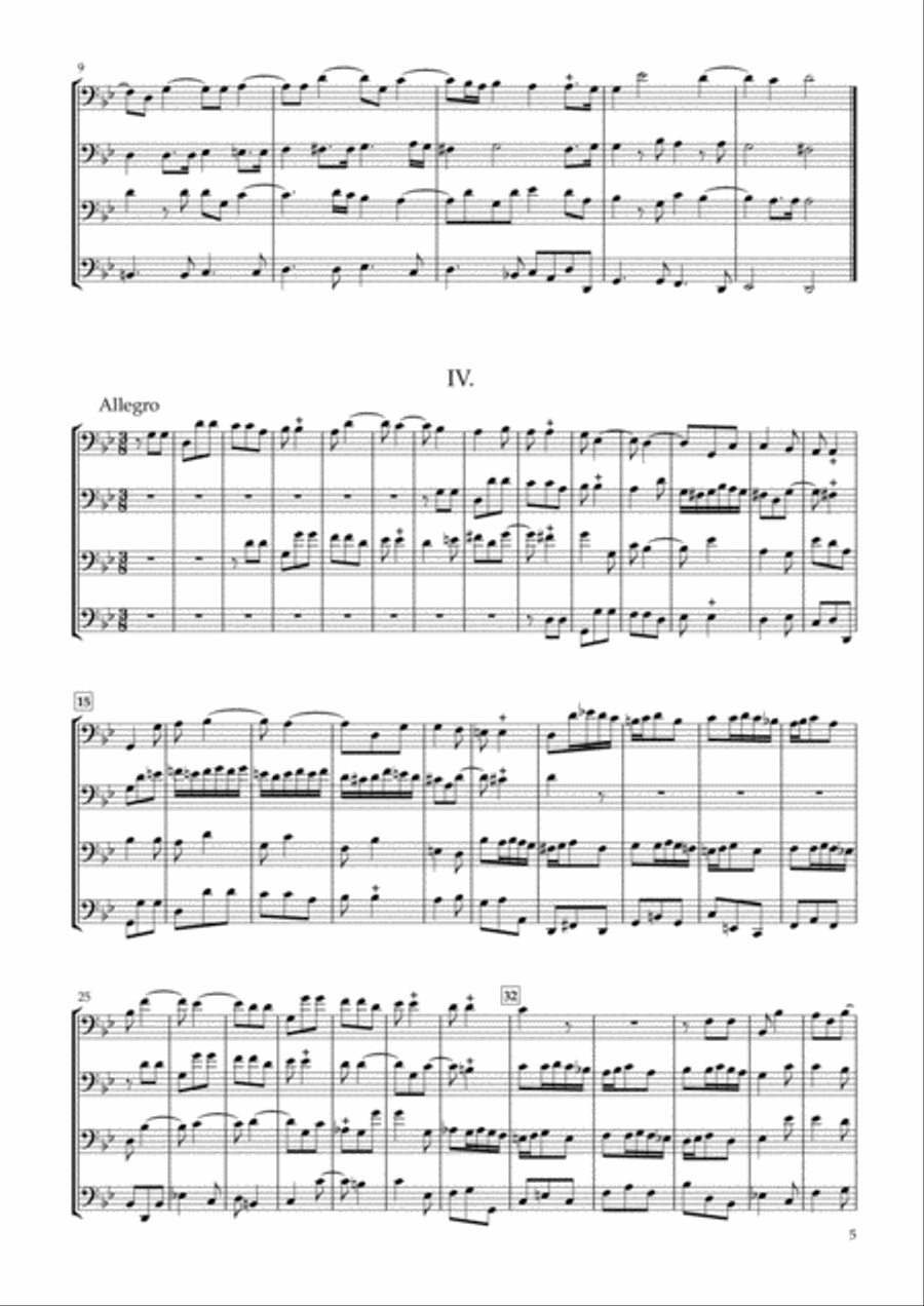 Sonata Op.34-1 for Four Violoncellos Cello Solo scores gallery preview page 5