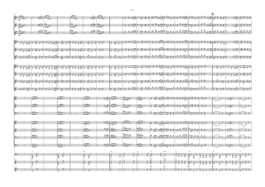 Happy (Birthday) Variations - Trumpet Quintet Brass Ensemble scores gallery preview page 2