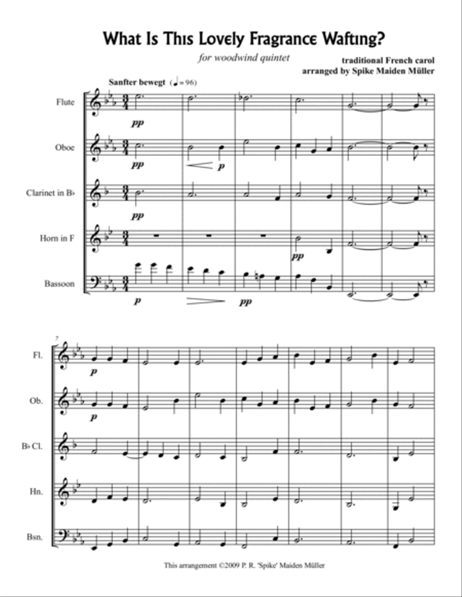 What Is This Lovely Fragrance Wafting? (Quelle est cette odeur agréable?) Small Ensemble scores gallery preview page 2