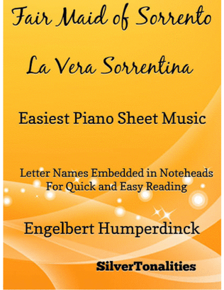 Fair Maid of Sorrento La Vera Sorrentina Easiest Piano Sheet Music