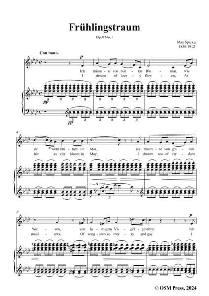 Spicker-Frühlingstraum,Op.8 No.1,in A flat Major