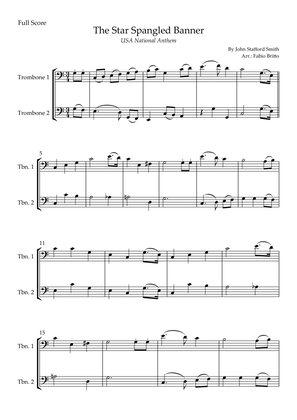 Book cover for The Star Spangled Banner (USA National Anthem) for Trombone Duo