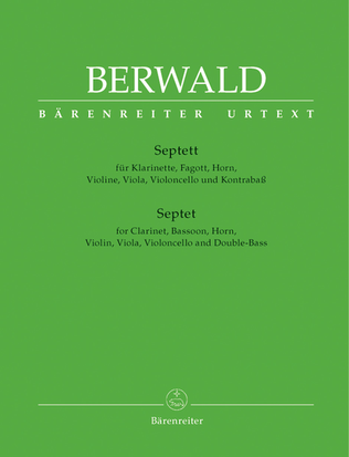 Book cover for Septet for Clarinet, Bassoon, Horn, Violin, Viola, Violoncello and Double Bass
