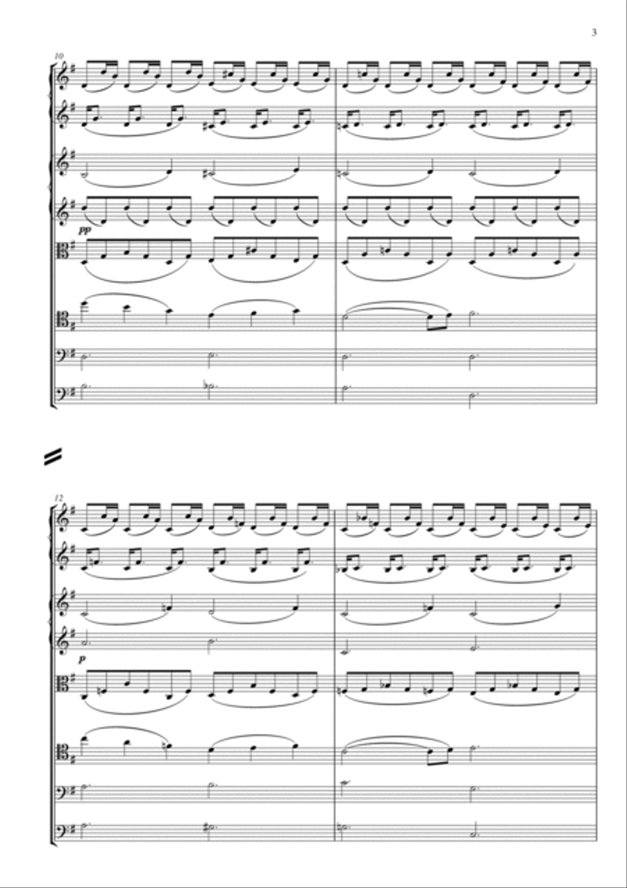 The Swan for solo cello and string orchestra Chamber Music scores gallery preview page 3