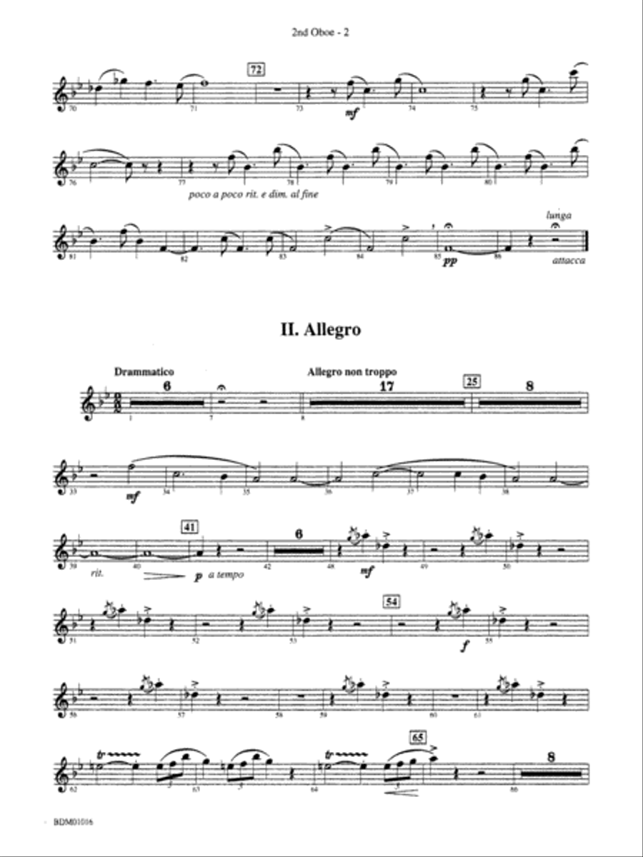 Fanfare and Allegro: 2nd Oboe Concert Band scores gallery preview page 2