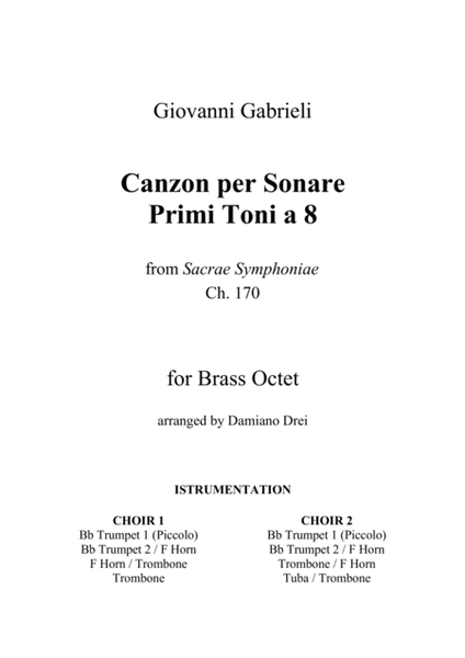G. Gabrieli - Canzon per Sonare Primi Toni a 8 Ch. 170 image number null