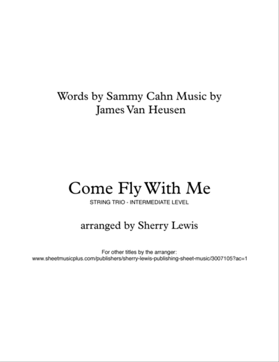 Come Fly With Me String Trio scores gallery preview page 2