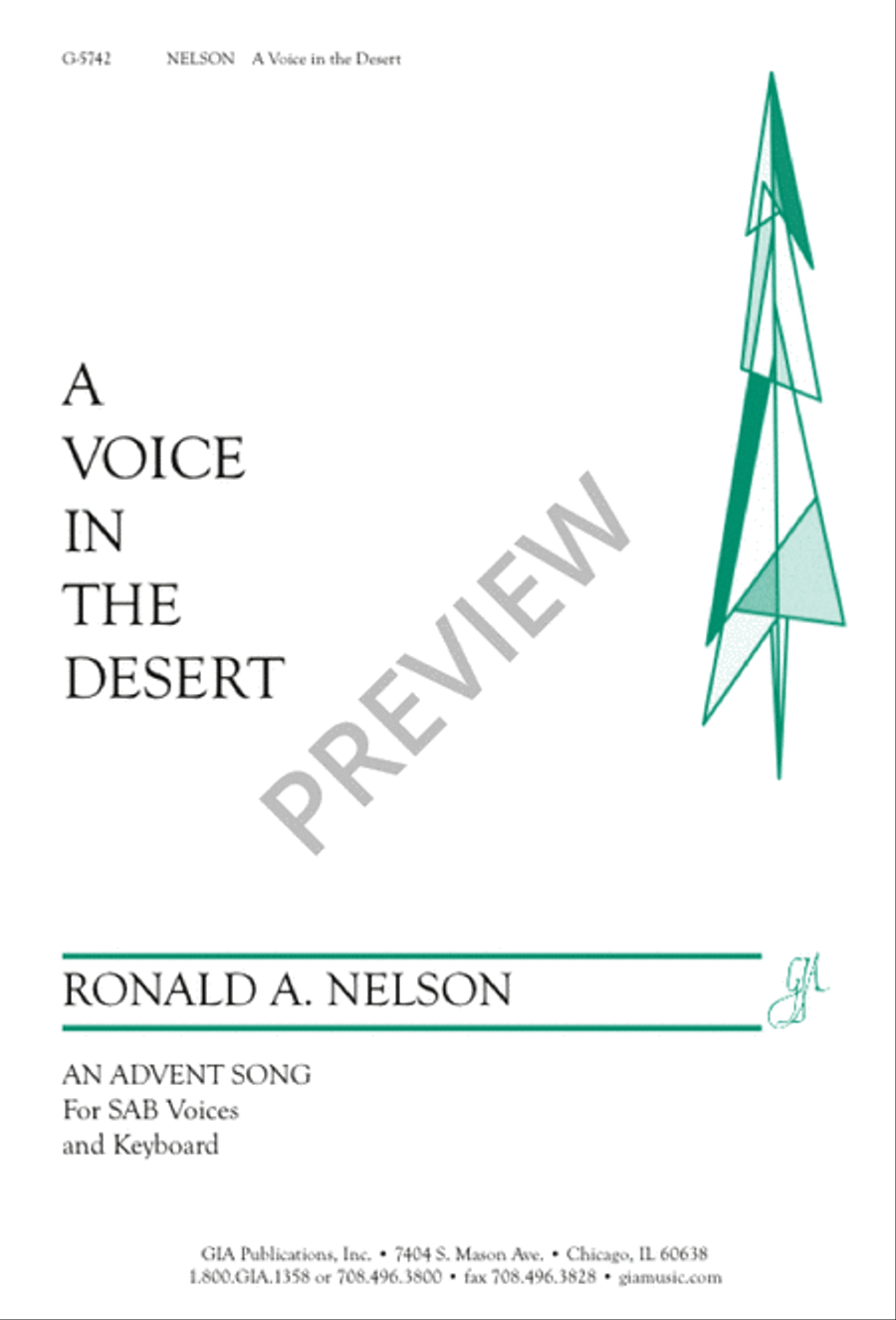 A Voice in the Desert 3-Part scores gallery preview page 1