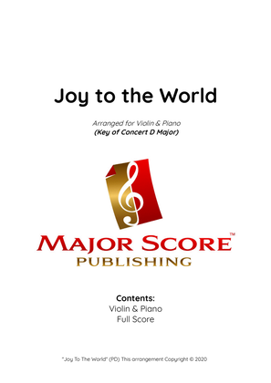 Book cover for Joy to the World - Violin & Piano - D Major