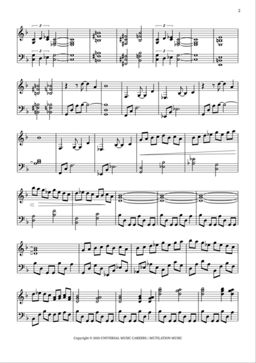 Crystal Mountain Piano Solo scores gallery preview page 2
