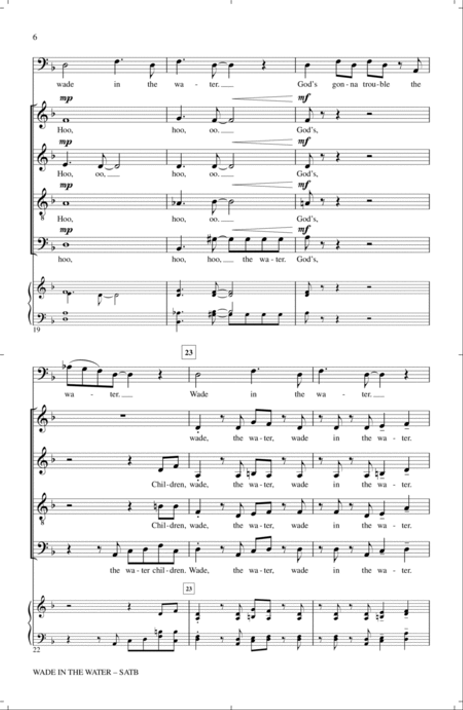 Wade In The Water 4-Part scores gallery preview page 4