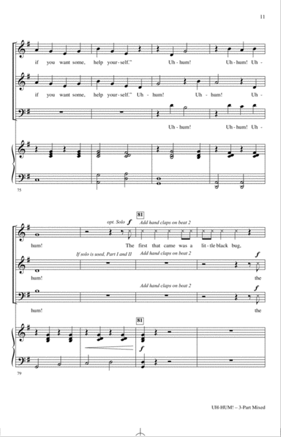 Uh-Hum! (Froggie Went A-Courtin') 3-Part scores gallery preview page 10
