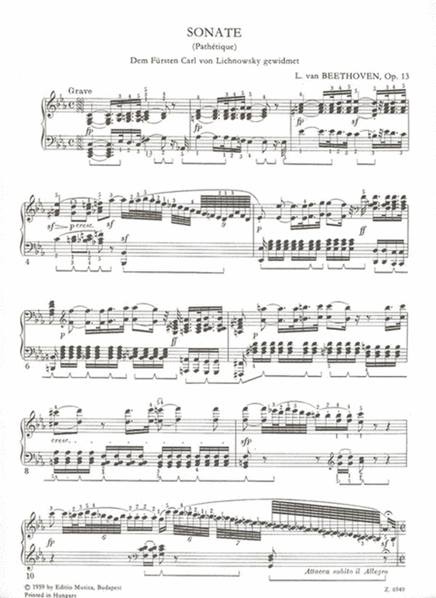 Klaviersonaten in Einzelausgaben op.13 op. 13 c-M